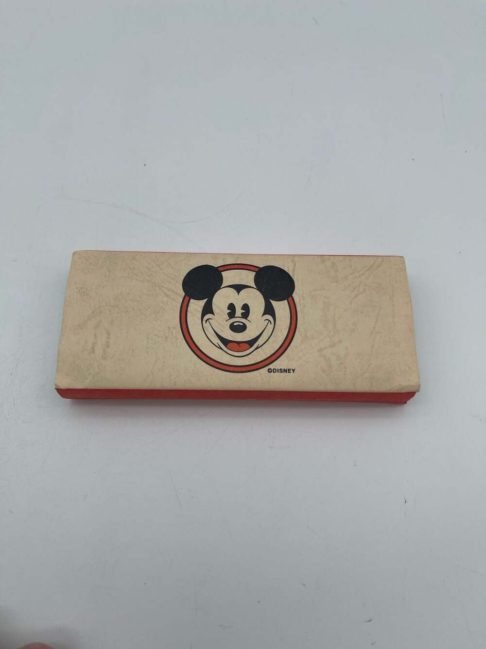 Vintage Mickey Mouse Two-Tone Roman Numeral Watch with Leather Strap and Collect